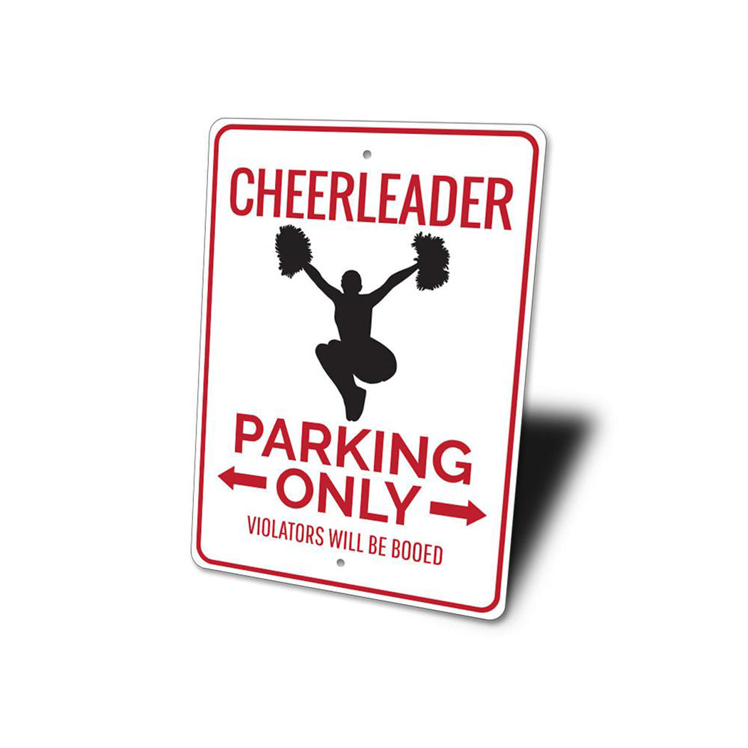 Cheerleader Parking Sign