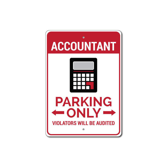 Accountant Parking Metal Sign