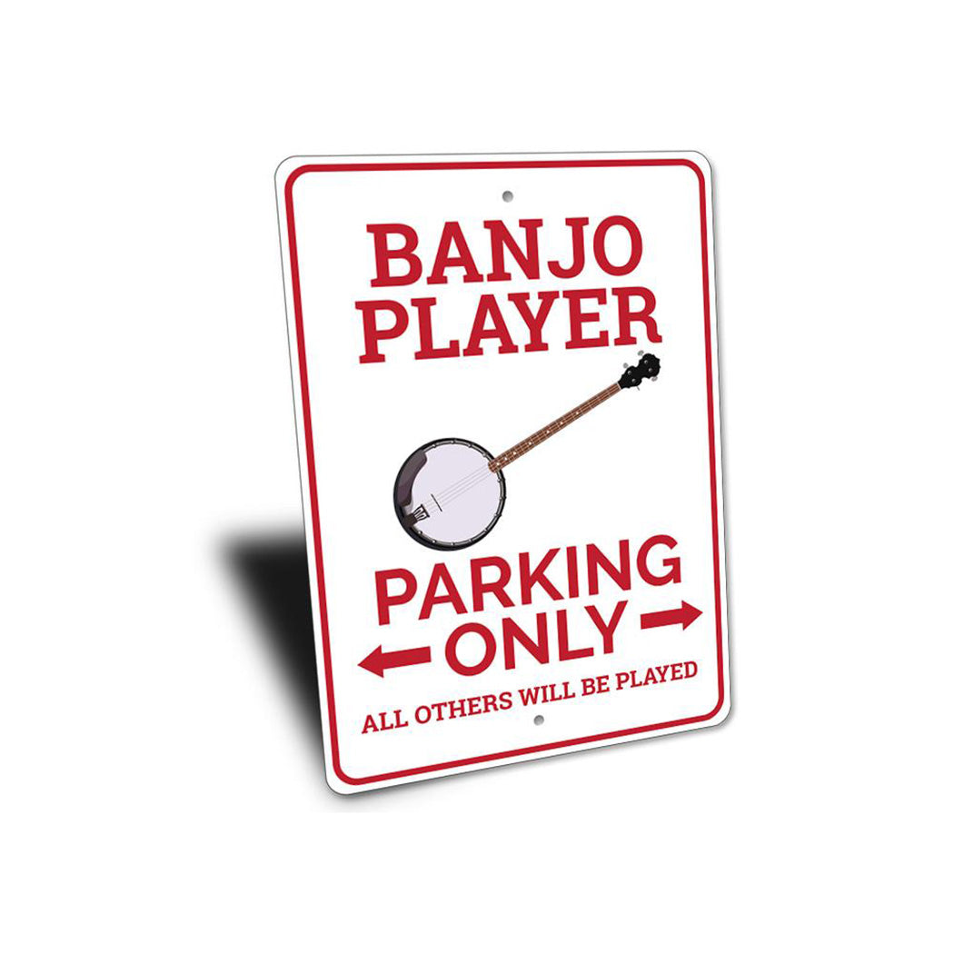 Banjo Player Parking Sign