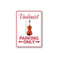 Violinist Parking Metal Sign