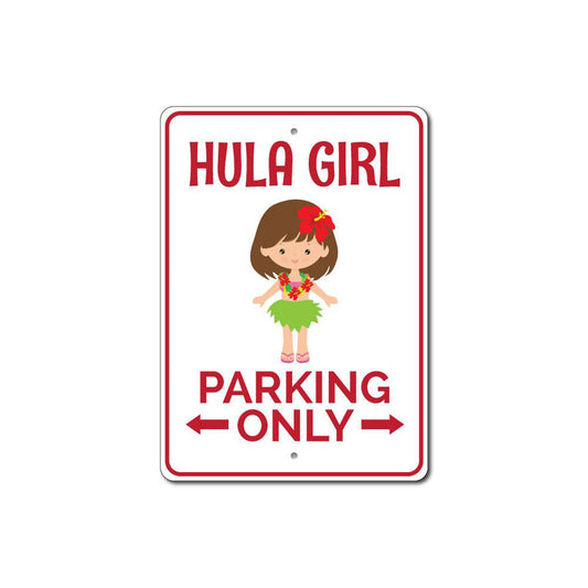 Hula Girl Parking Sign