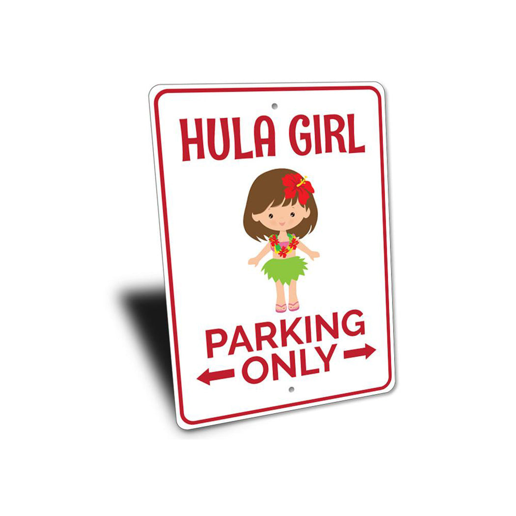 Hula Girl Parking Sign