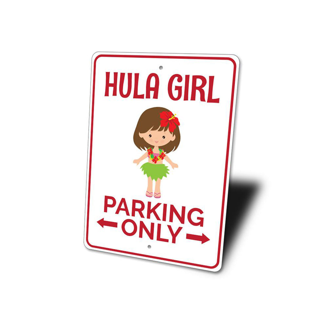 Hula Girl Parking Sign