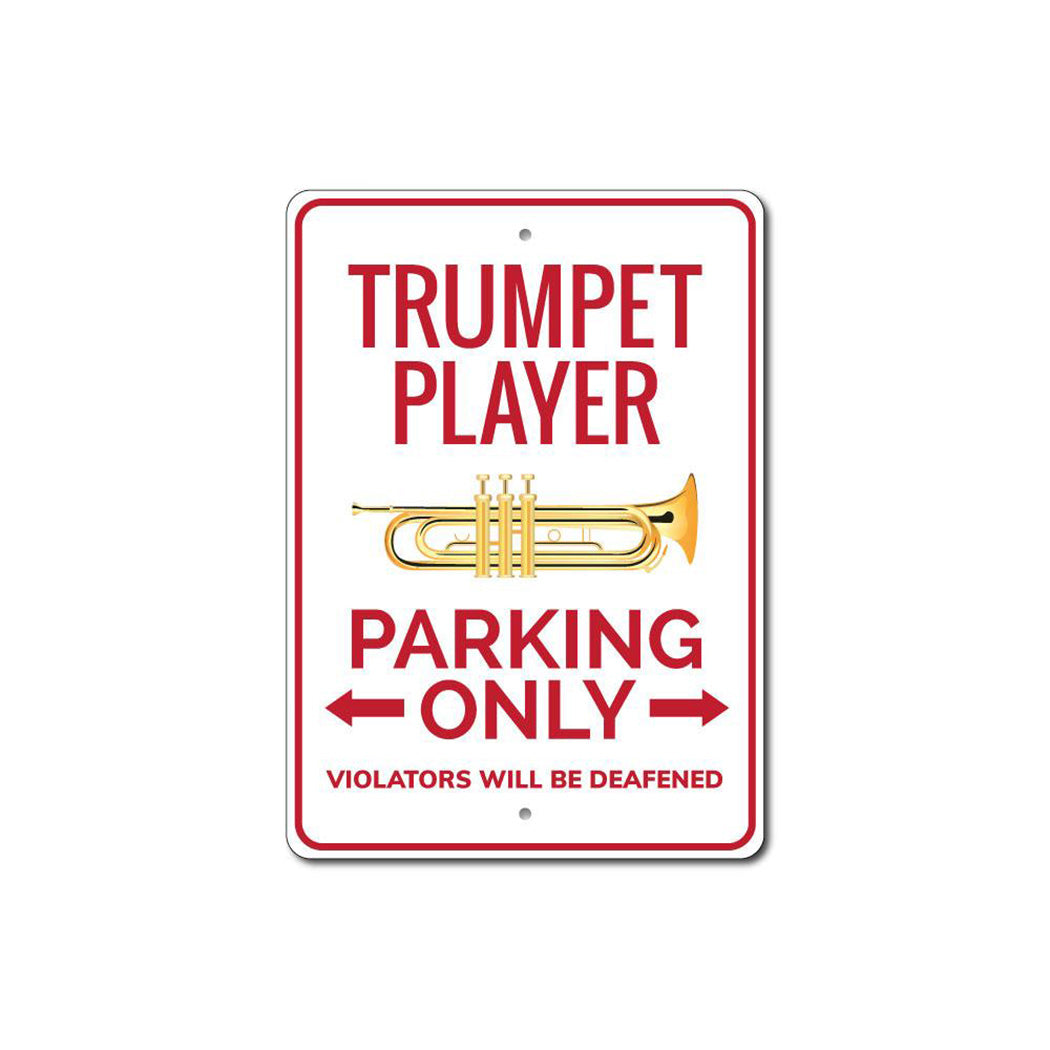 Trumpet Player Parking Sign