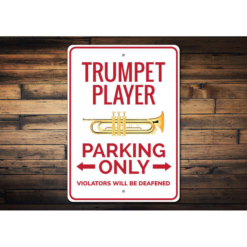 Trumpet Player Parking Sign