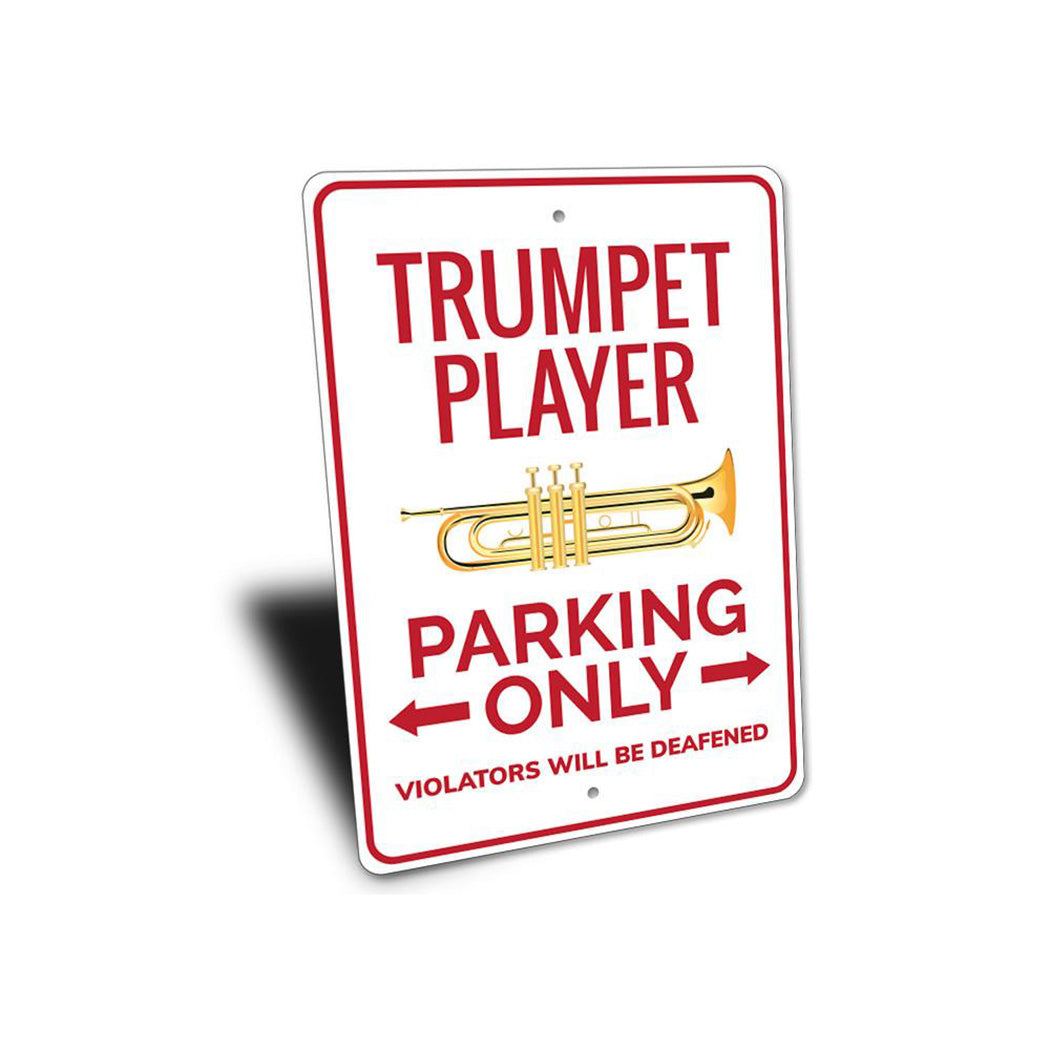 Trumpet Player Parking Sign