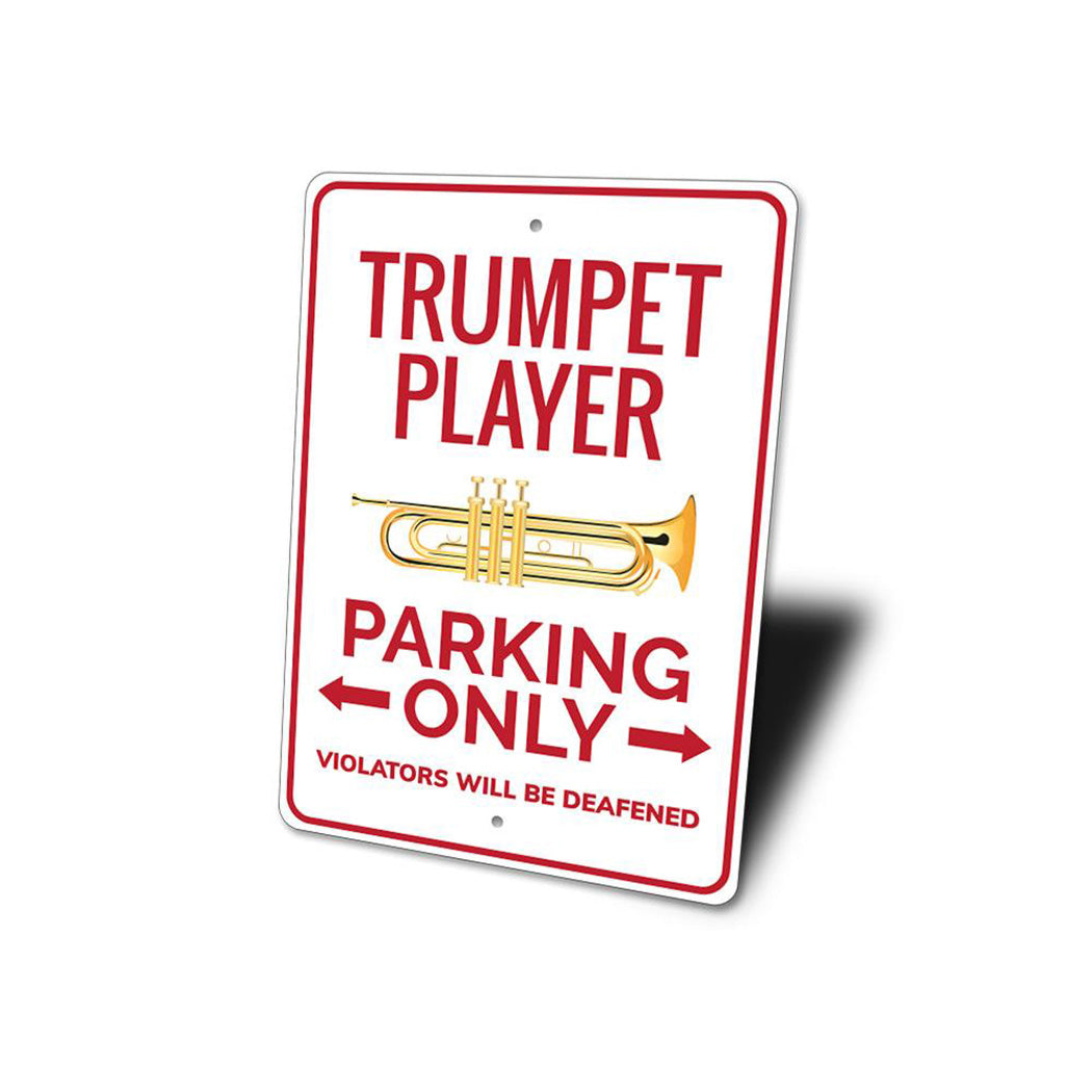 Trumpet Player Parking Sign