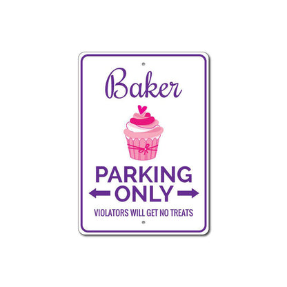 Baker Parking Metal Sign