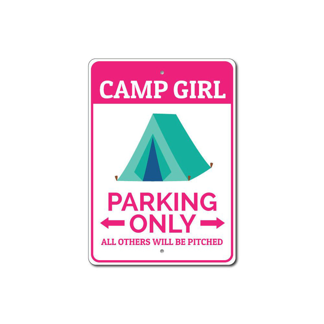 Camp Girl Parking Sign