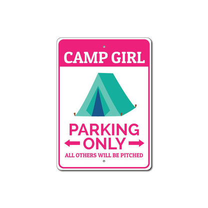 Camp Girl Parking Sign