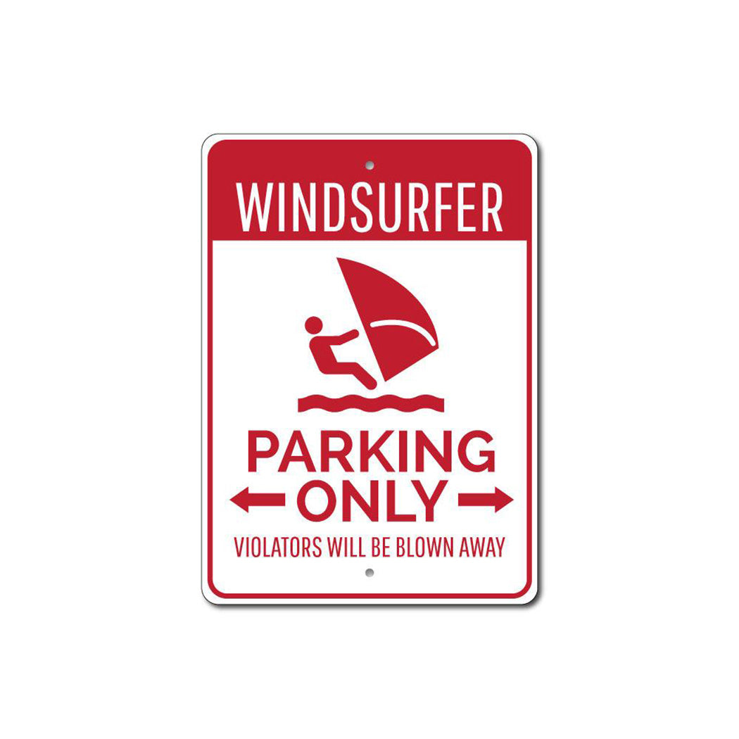 Windsurfer Parking Metal Sign