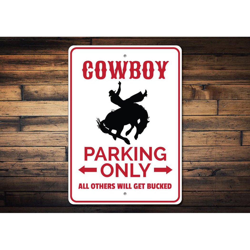 Cowboy Parking Sign