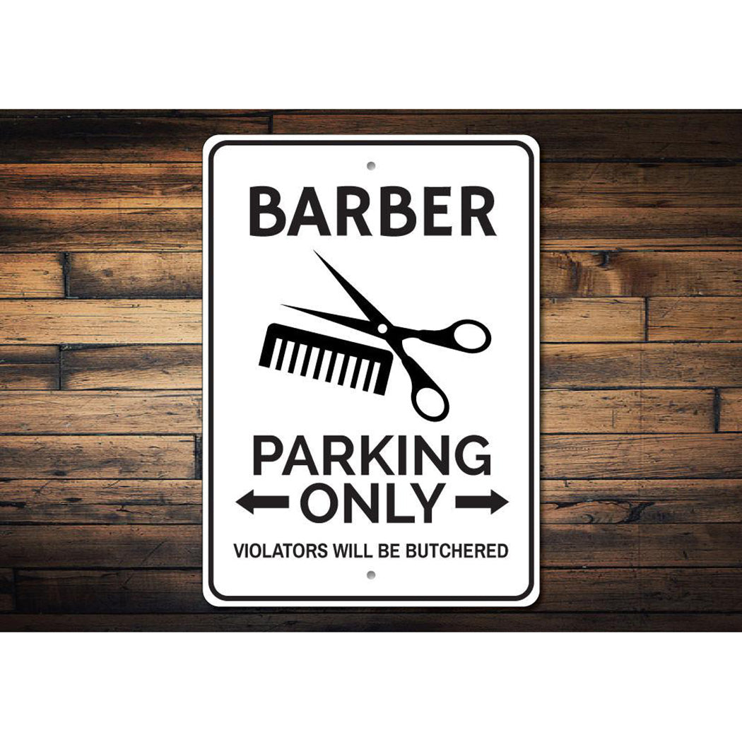 Barber Parking Sign