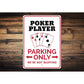 Poker Player Parking Sign