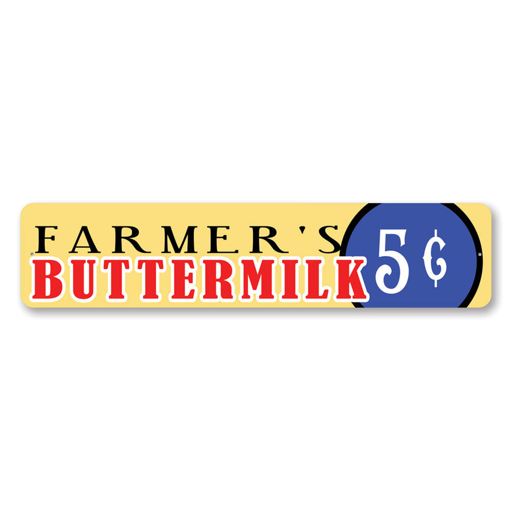 Farmer's Buttermilk 5 Cents Sign