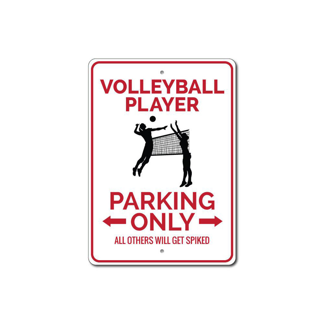 Volleyball Player Parking Sign