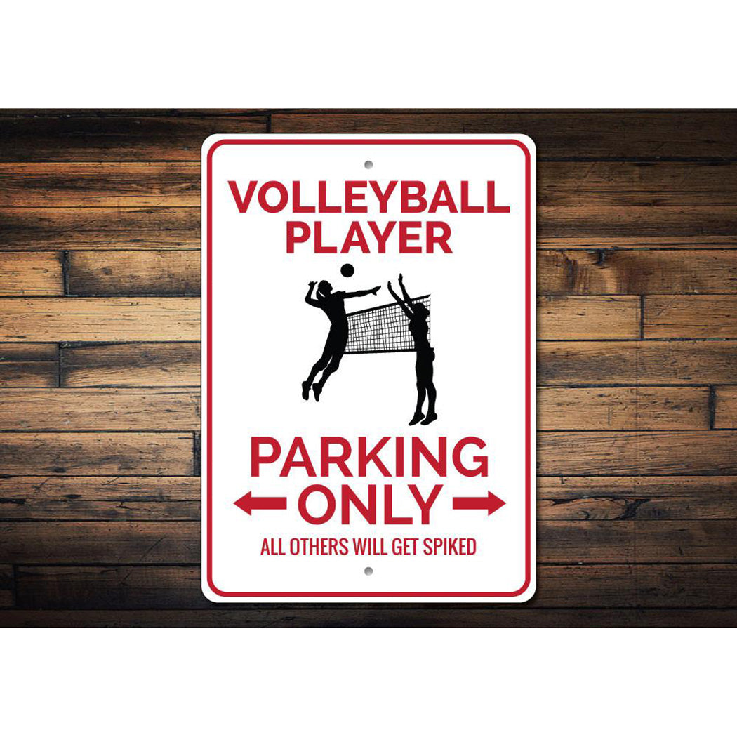 Volleyball Player Parking Sign