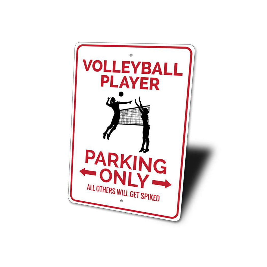 Volleyball Player Parking Sign