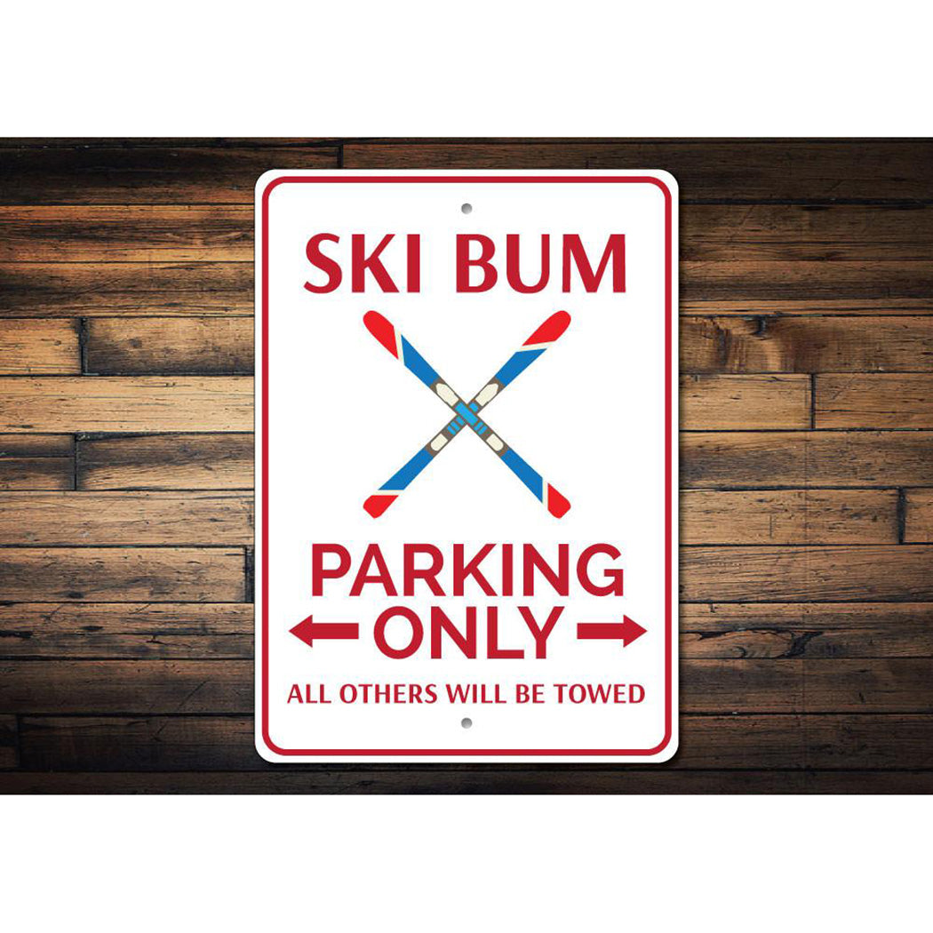 Ski Bum Parking Sign