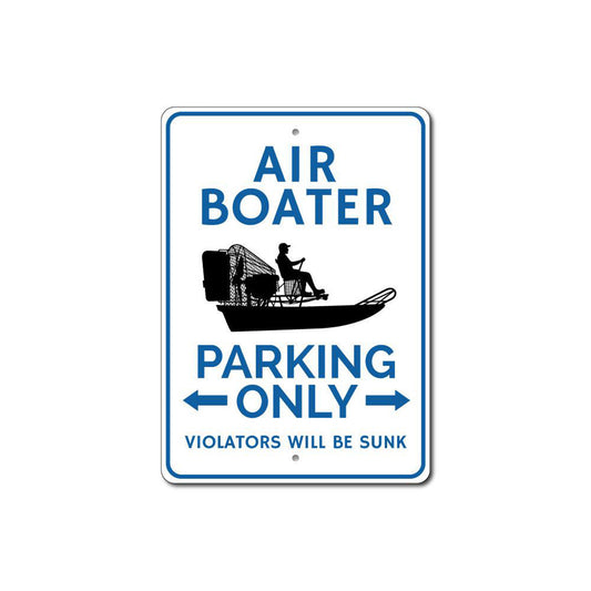 Air Boater Parking Metal Sign