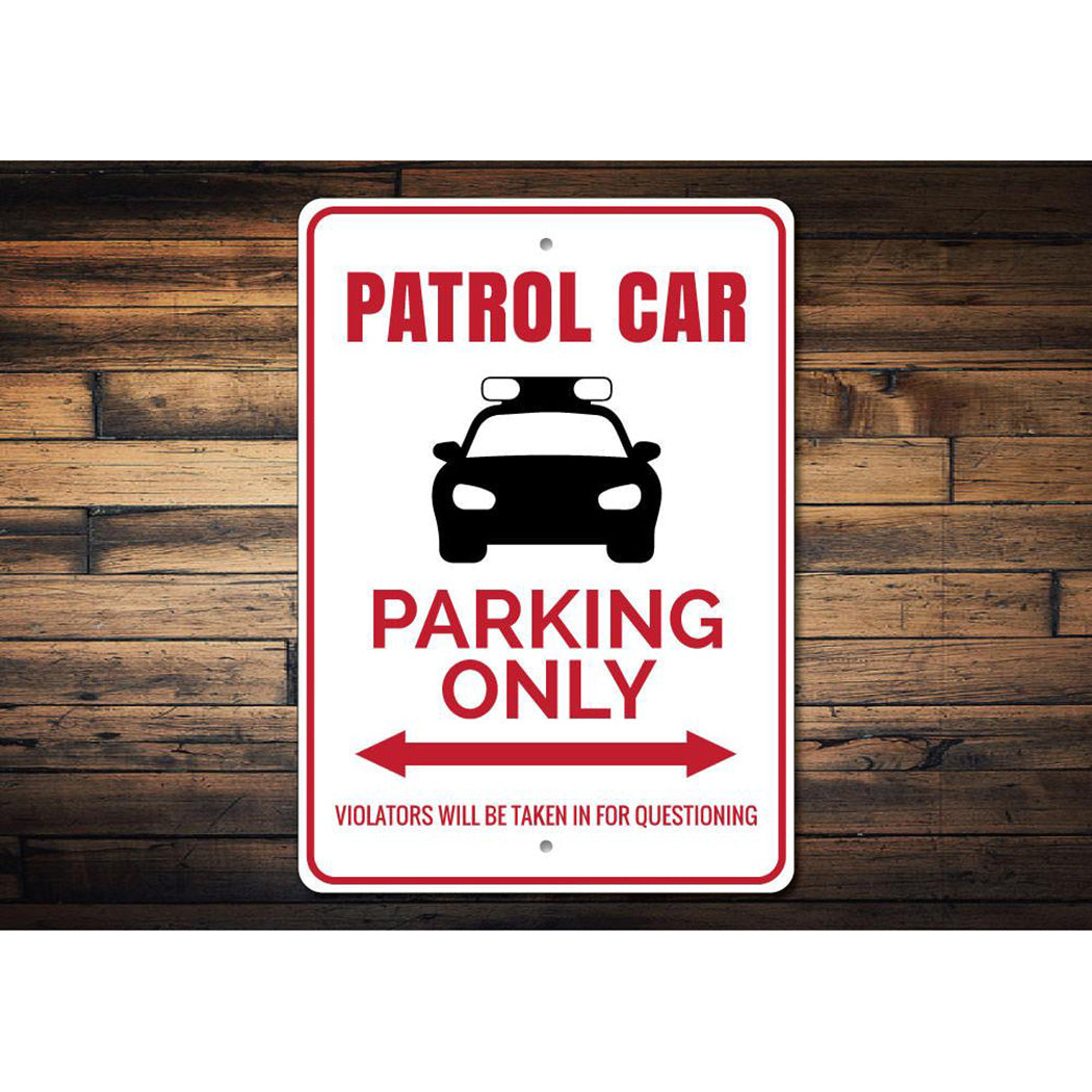 Patrol Car Parking Sign