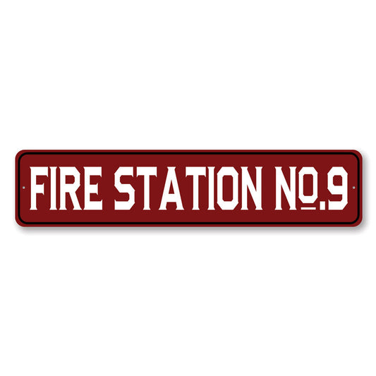 Custom Fire Station Number Sign
