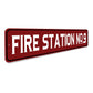 Custom Fire Station Number Sign