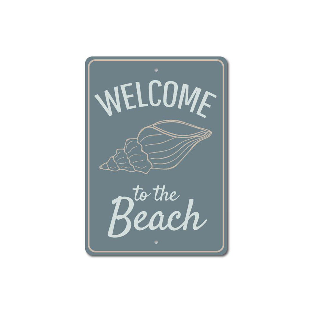 Welcome to the Beach Metal Sign