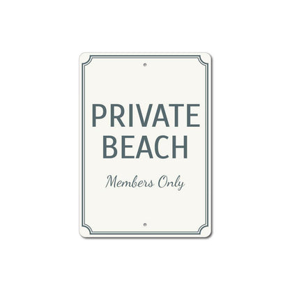 Private Beach Sign