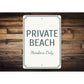 Private Beach Sign