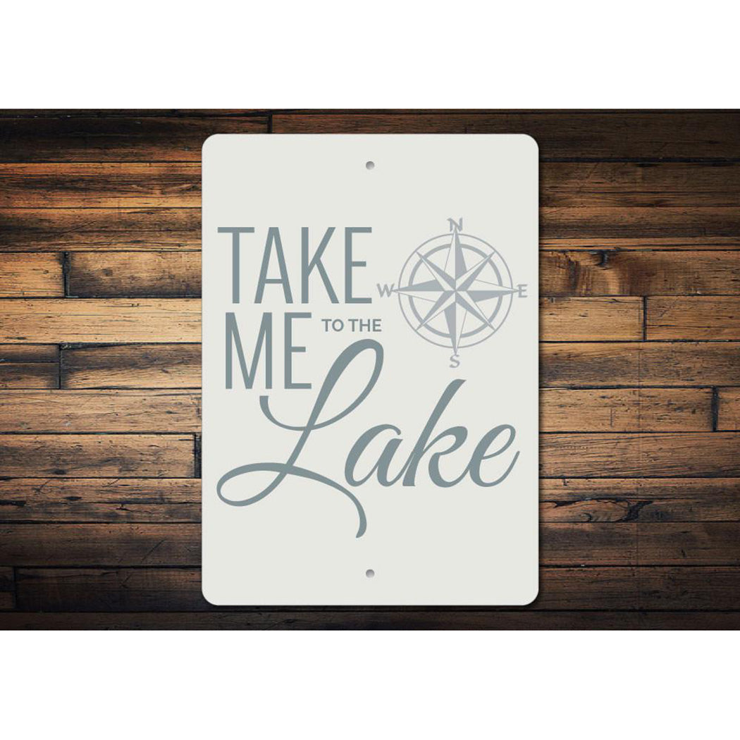 Lake Compass Sign