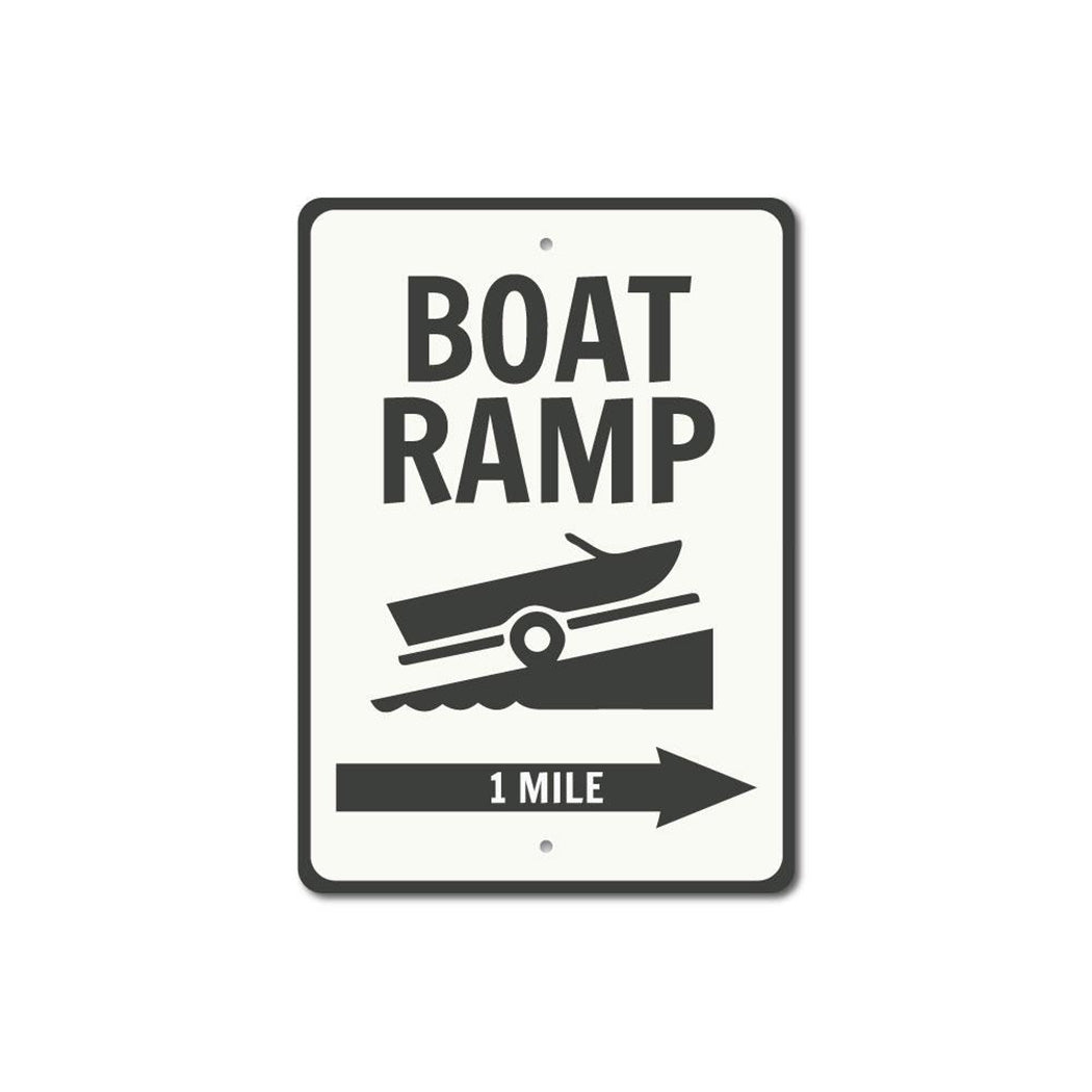 Boat Ramp Directional Sign