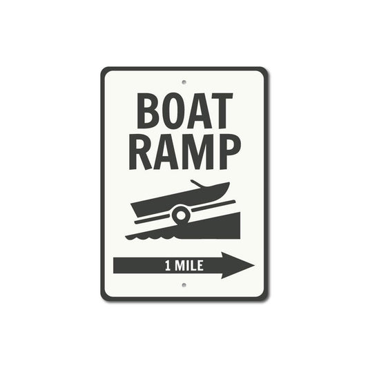 Boat Ramp Directional Sign