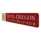 Mountain Latitude Longitude City Sign
