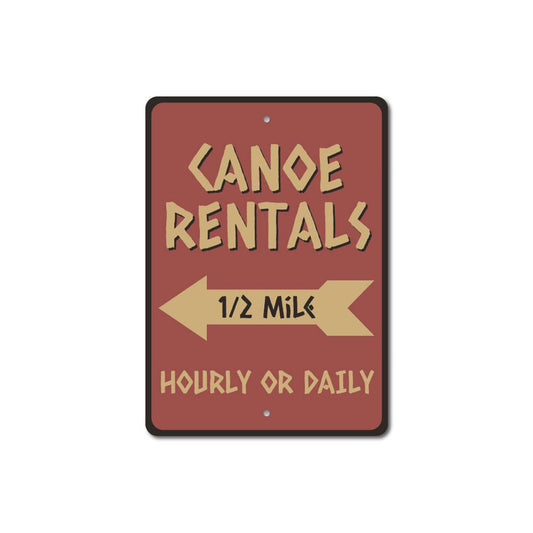 Canoe Rentals Sign