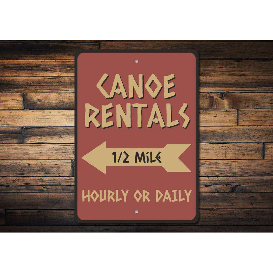 Canoe Rentals Sign