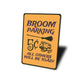 Broom Parking Sign