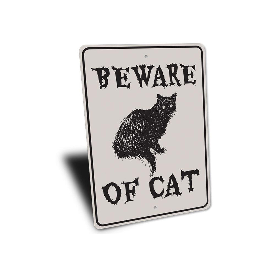 Beware of Cat Sign