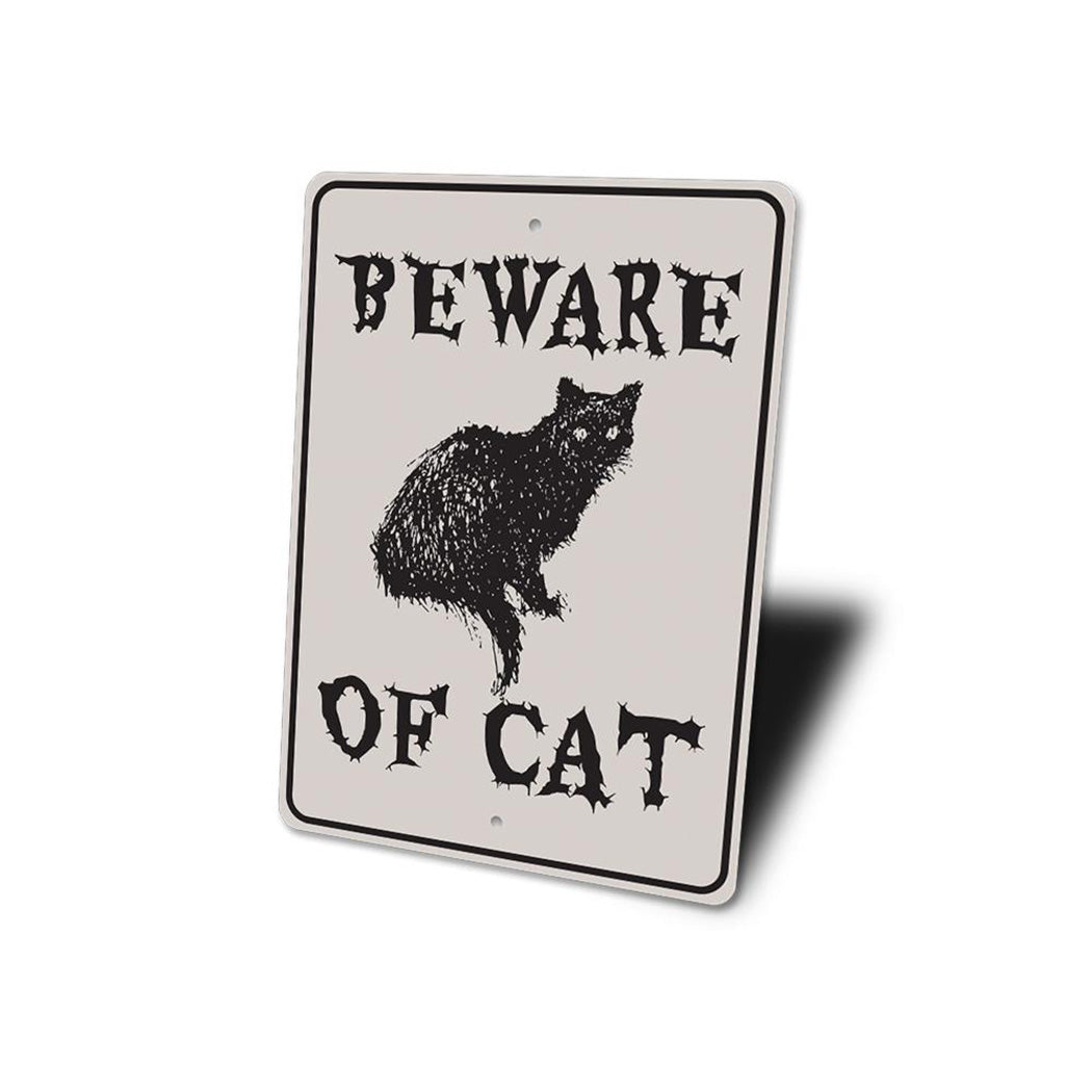 Beware of Cat Sign