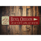 Mountain Latitude Longitude Arrow City Sign