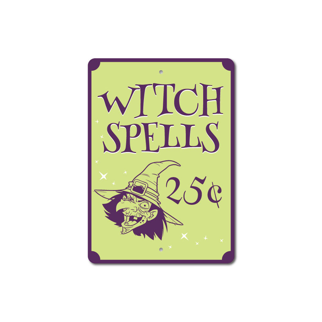 Witch Spells Metal Sign