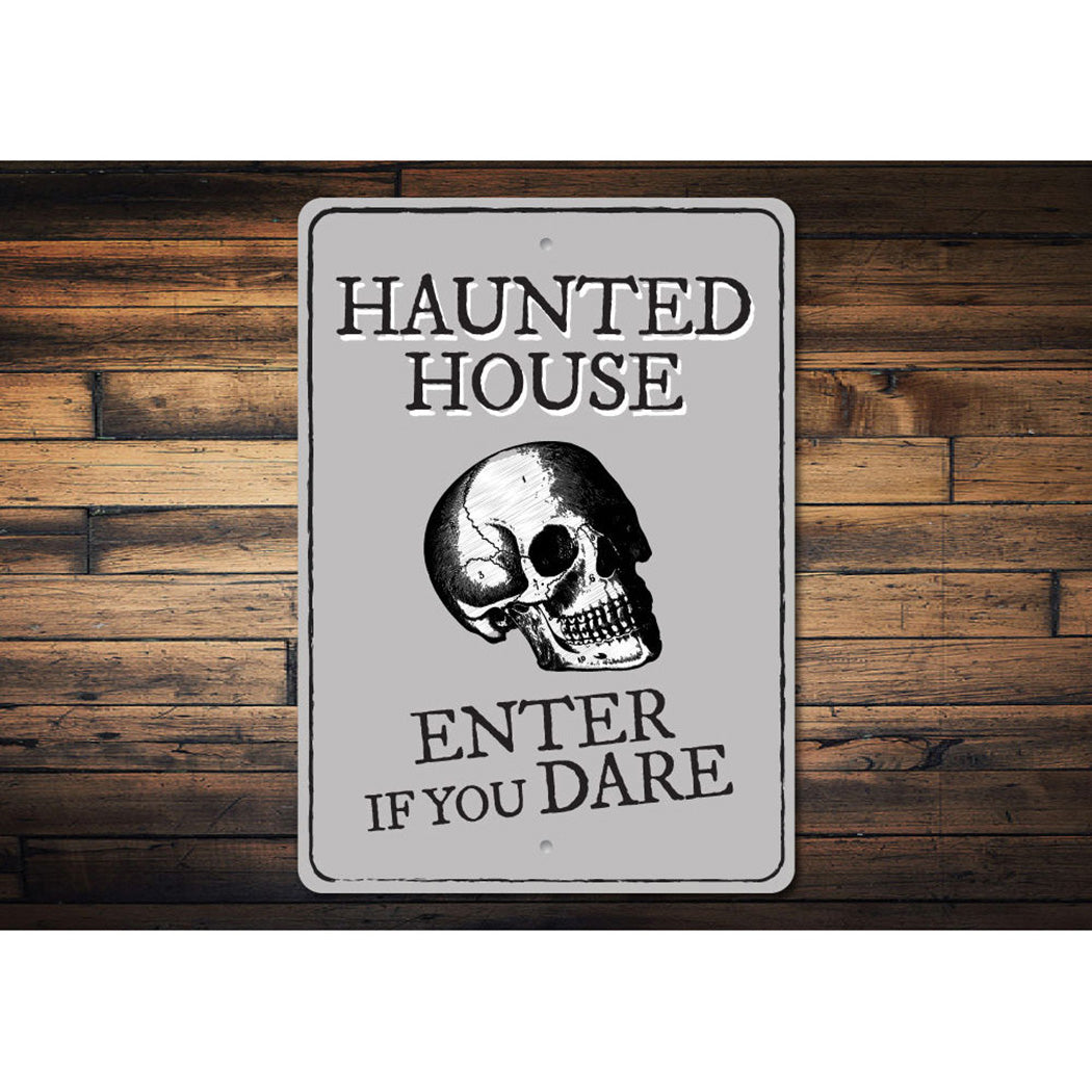 Skull Haunted House Sign