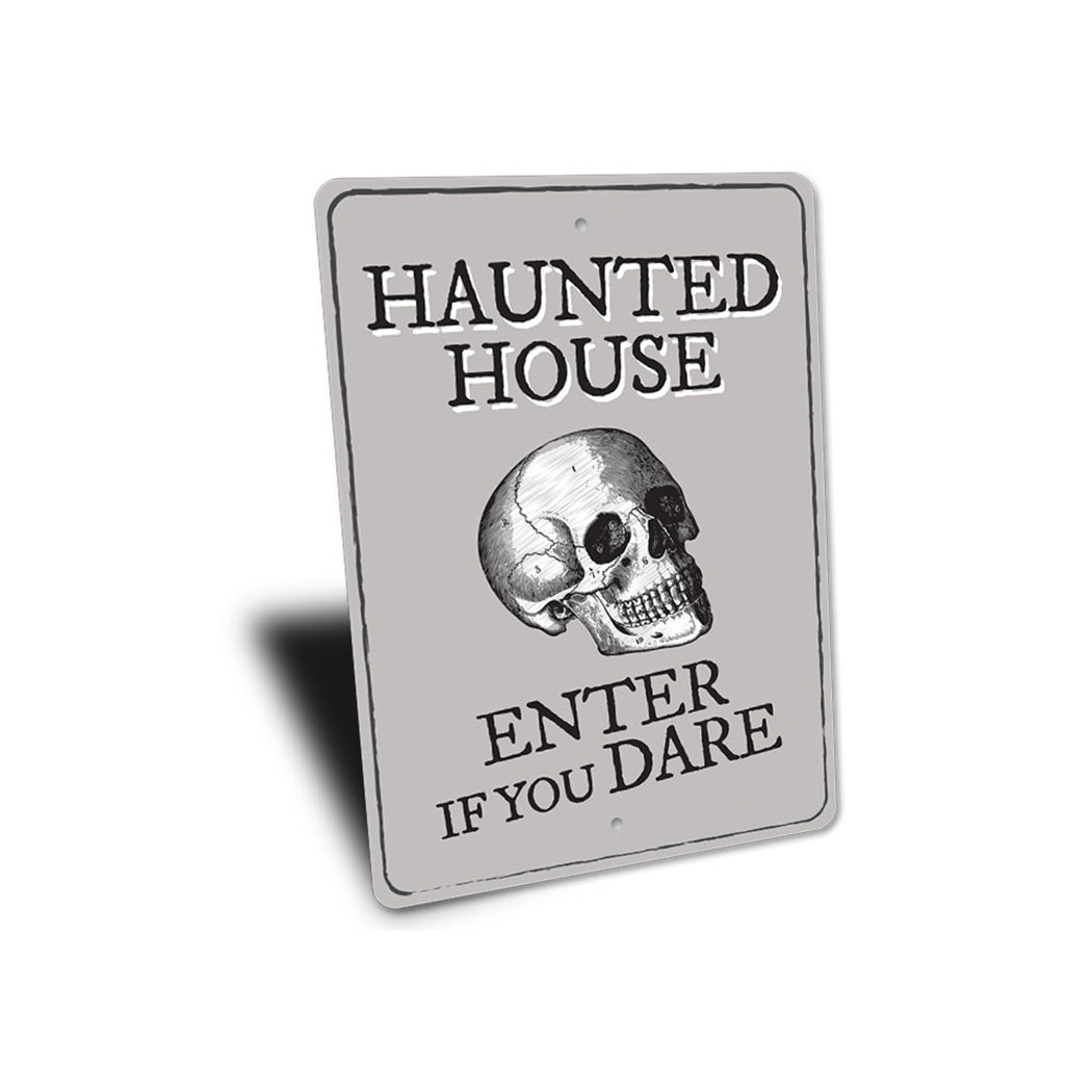 Skull Haunted House Sign