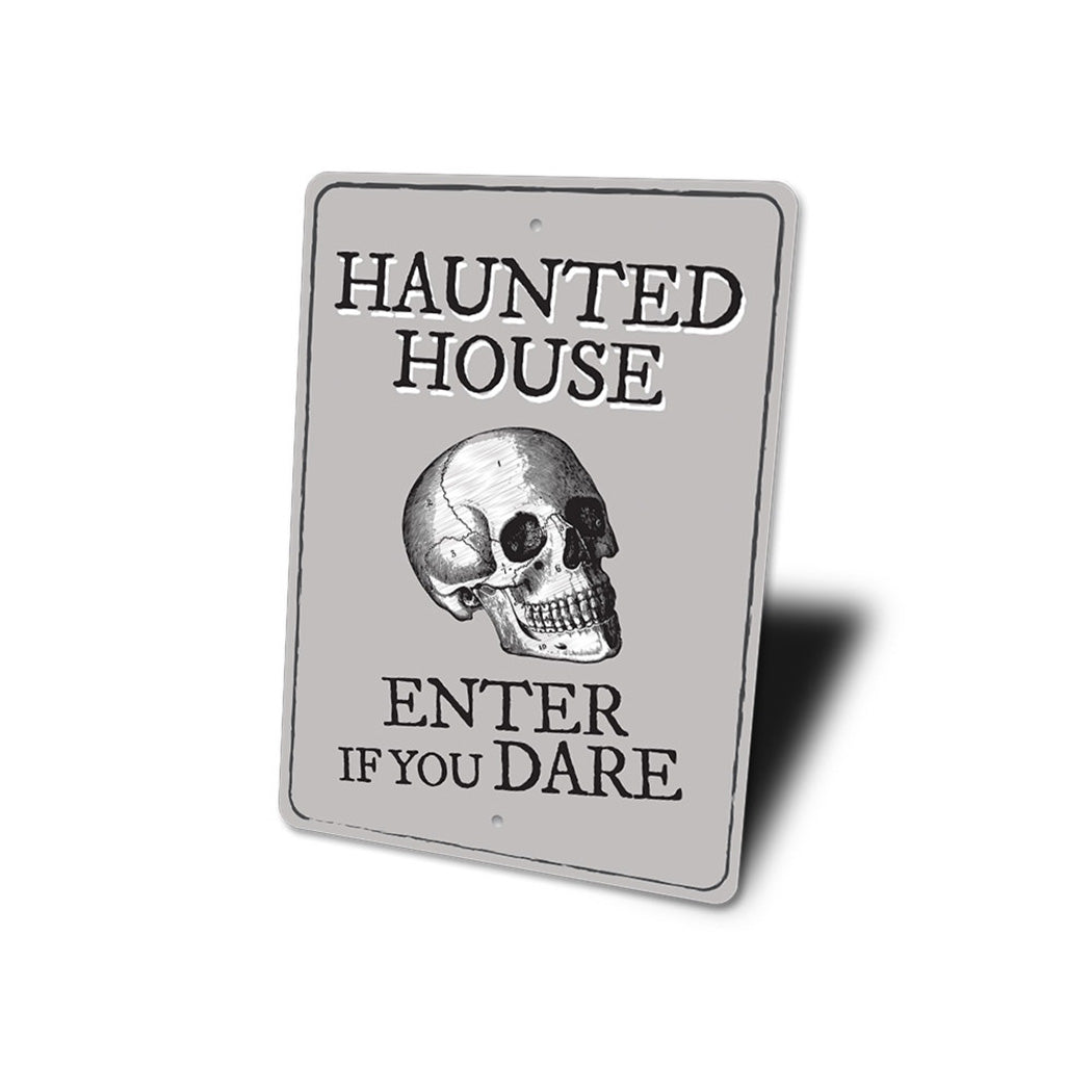 Skull Haunted House Sign