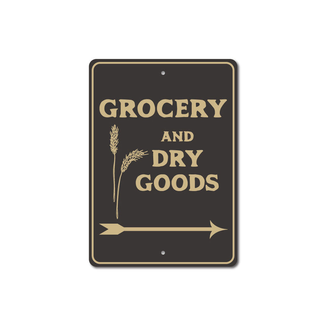 Grocery and Dry Goods Sign