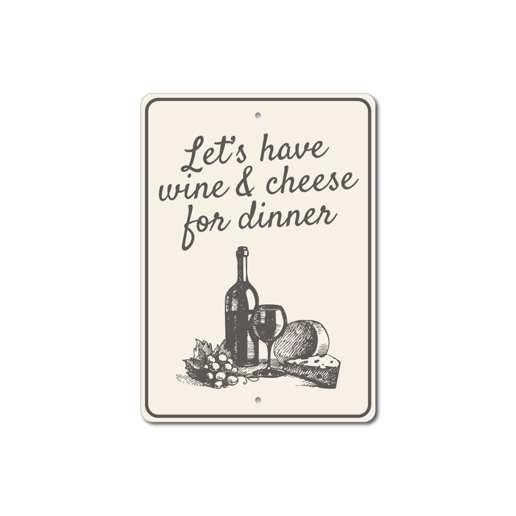 Wine & Cheese Sign