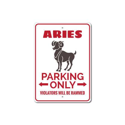 Aries Parking Sign