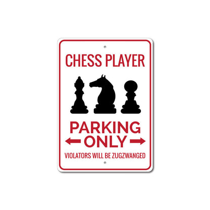 Chess Player Parking Sign