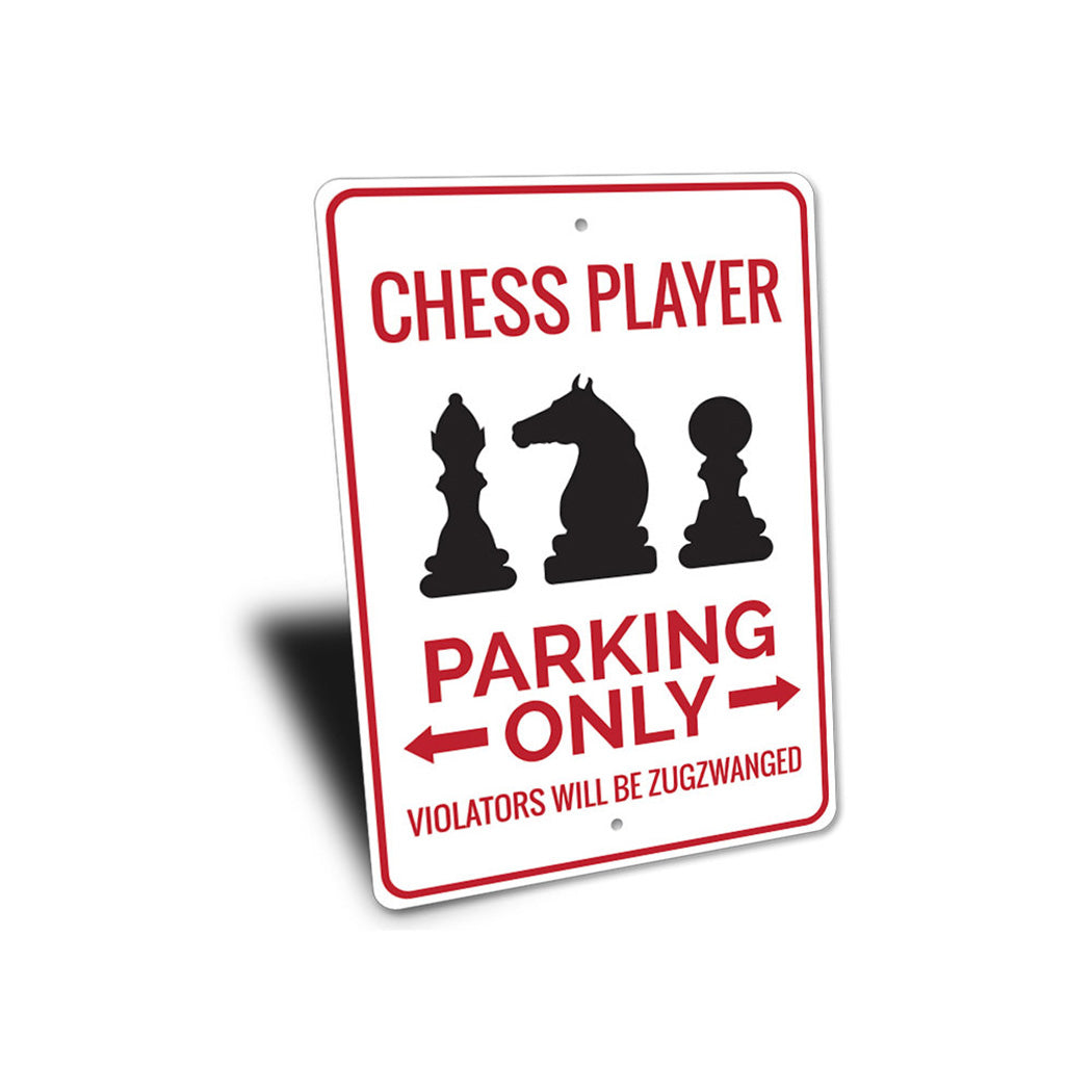 Chess Player Parking Sign