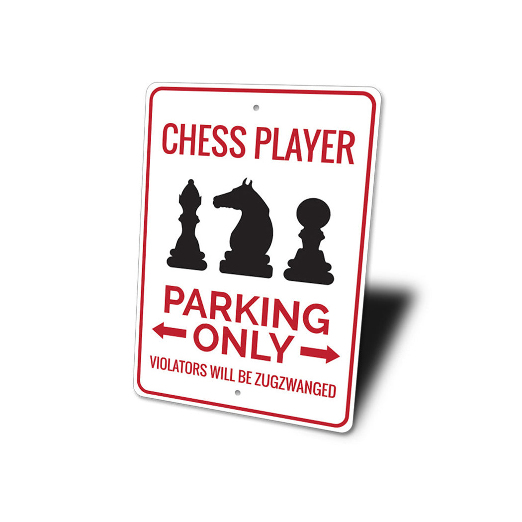 Chess Player Parking Sign